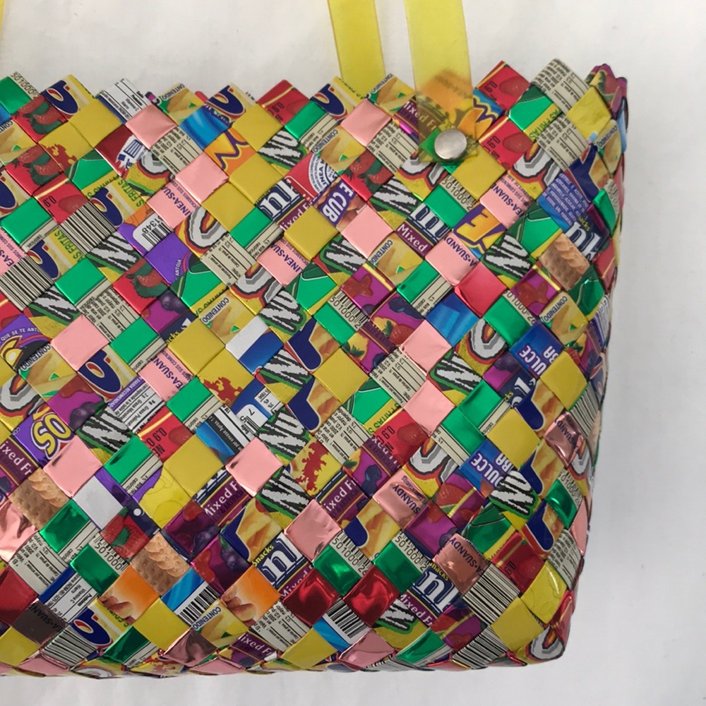 Fun Designer Candy Wrapper Woven Bag - image 2